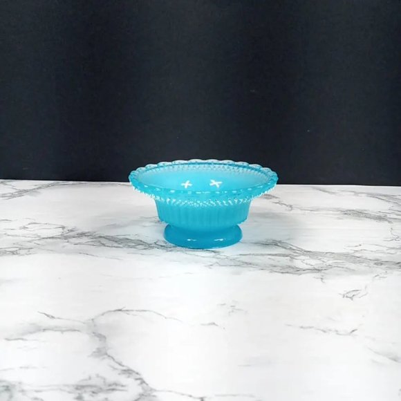 Degenhart Glass Star & Dewdrop Trinket Paperweight Open Salt Vtg - Picture 8 of 9